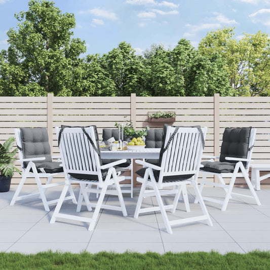 Cuscini per Sedie Schienali Bassi 6 pz Antracite Tessuto Oxford - homemem39