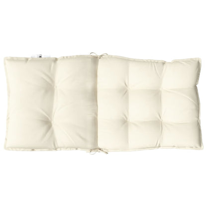 Cuscini per Sedia Schienale Basso 6 pz Crema in Tessuto Oxford | homemem39