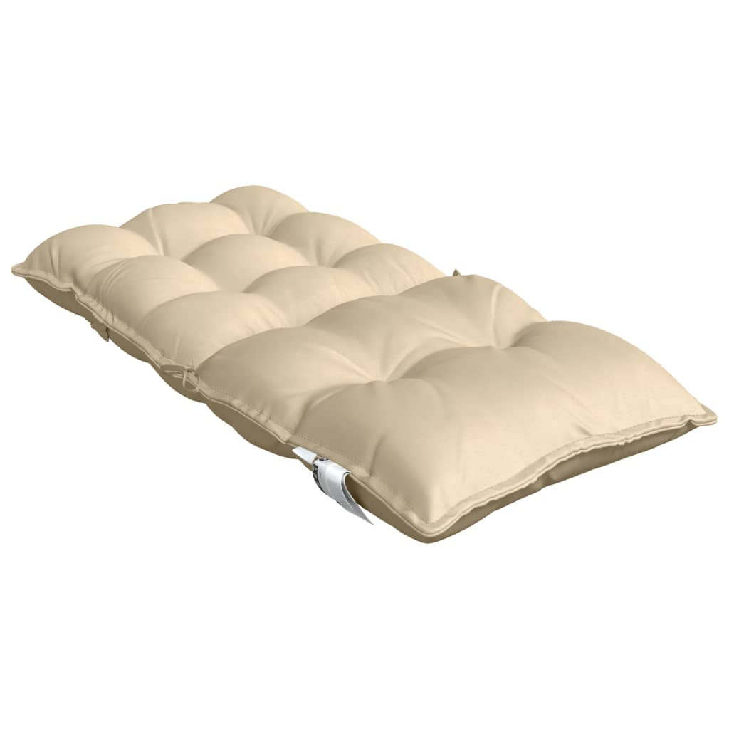 Cuscini per Sedia Schienale Basso 4 pz Beige in Tessuto Oxford | homemem39