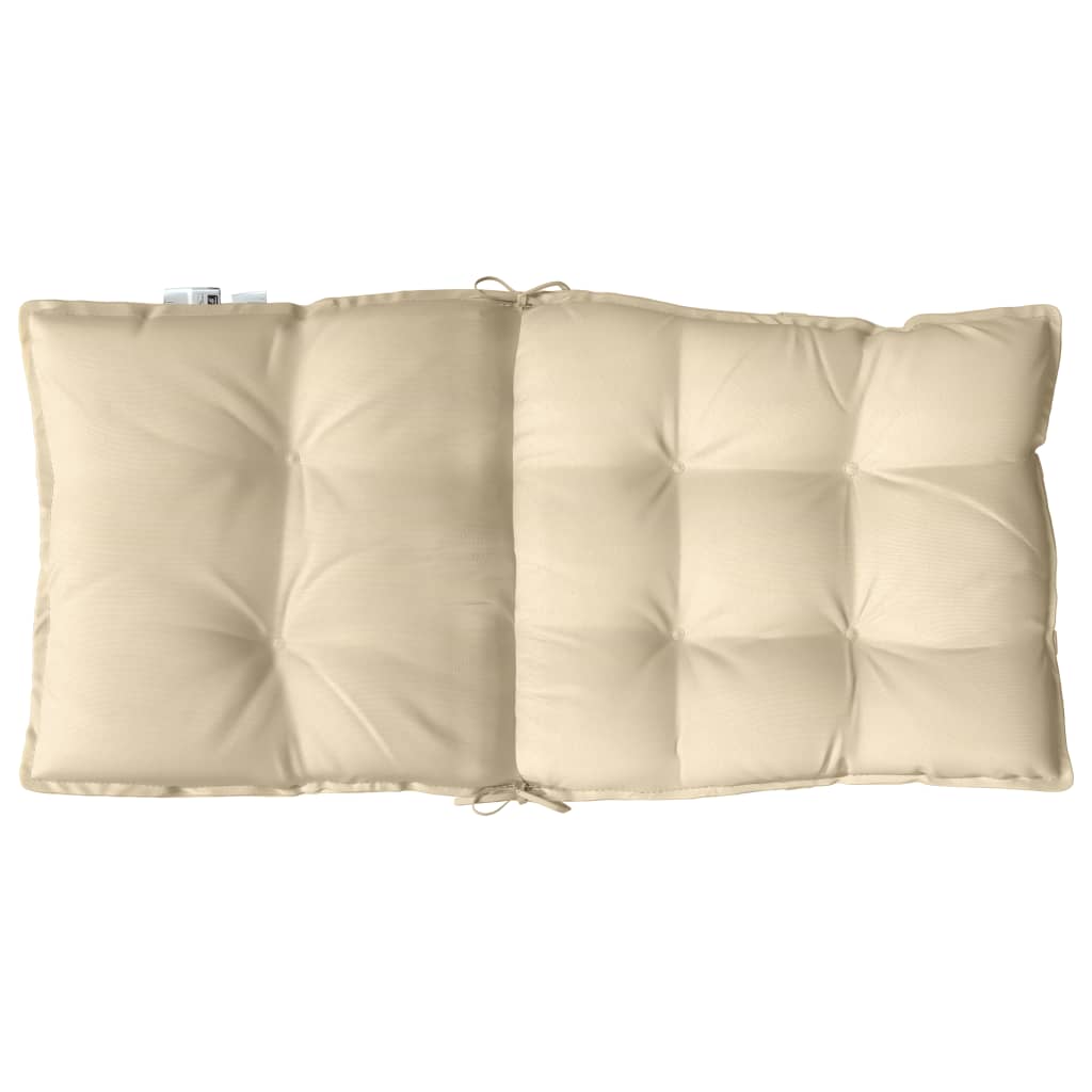 Cuscini per Sedia Schienale Basso 4 pz Beige in Tessuto Oxford | homemem39