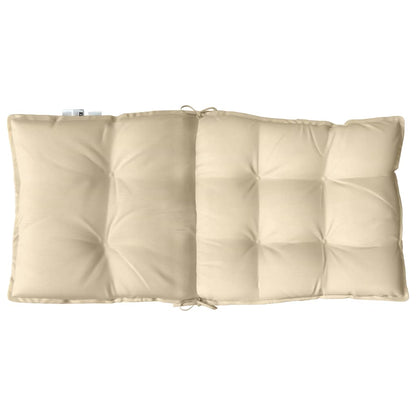Cuscini per Sedia Schienale Basso 4 pz Beige in Tessuto Oxford | homemem39