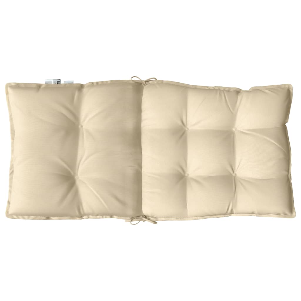 Cuscini per Sedia Schienale Basso 6 pz Beige in Tessuto Oxford | homemem39