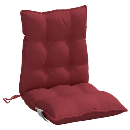 Cuscini per Sedia Schienale Basso 6pz Rosso Vino Tessuto Oxford | homemem39