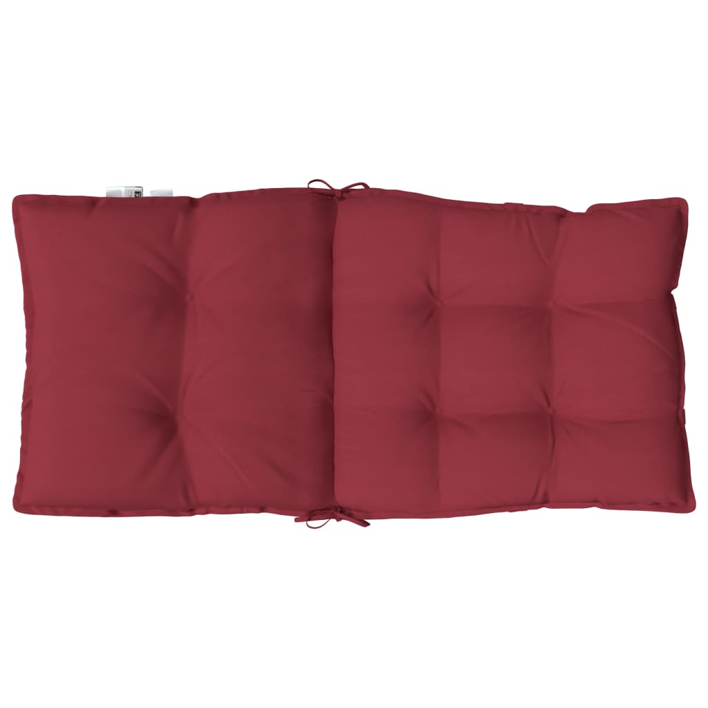 Cuscini per Sedia Schienale Basso 6pz Rosso Vino Tessuto Oxford | homemem39