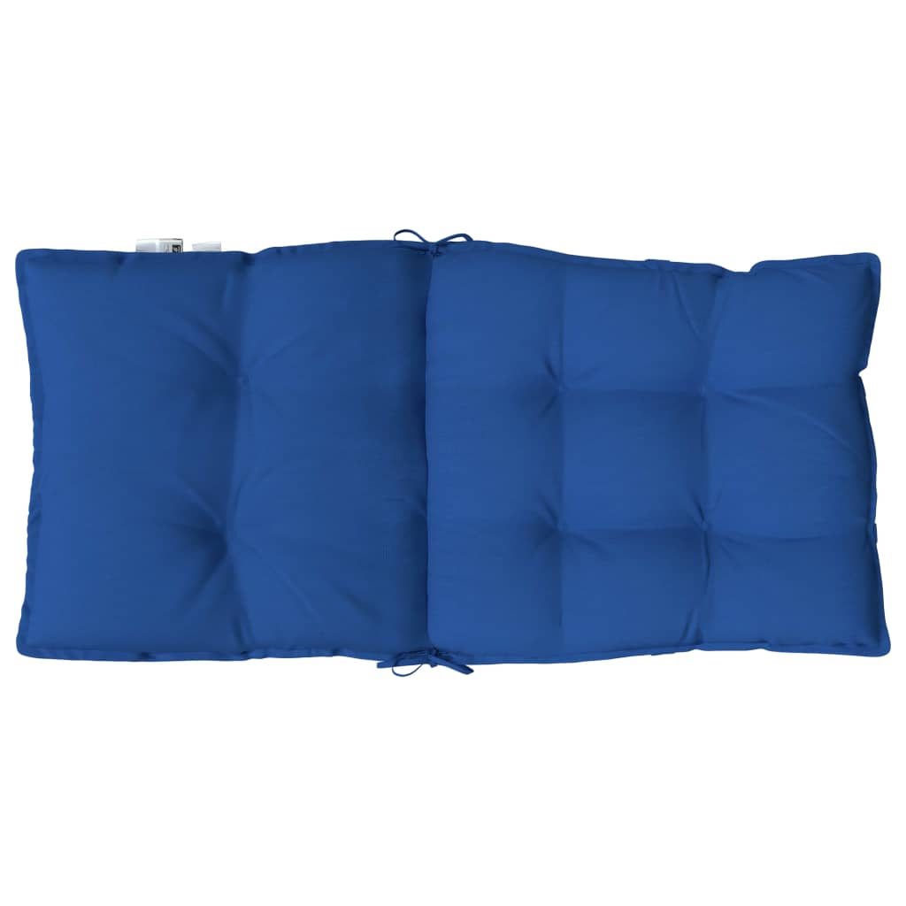 Cuscini Sedia con Schienale Basso 2 pz Blu Reale Tessuto Oxford | homemem39