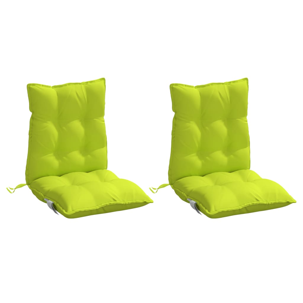 Cuscini Sedia Schienale Basso 2 pz Verde Chiaro Tessuto Oxford | homemem39