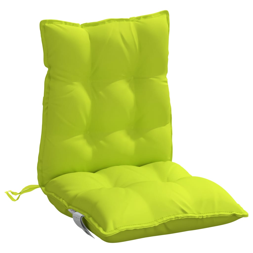 Cuscini Sedia Schienale Basso 2 pz Verde Chiaro Tessuto Oxford | homemem39