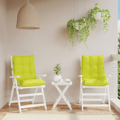 Cuscini Sedia Schienale Basso 2 pz Verde Chiaro Tessuto Oxford | homemem39