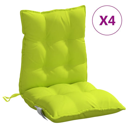 Cuscini Sedia Schienale Basso 4 pz Verde Chiaro Tessuto Oxford | homemem39