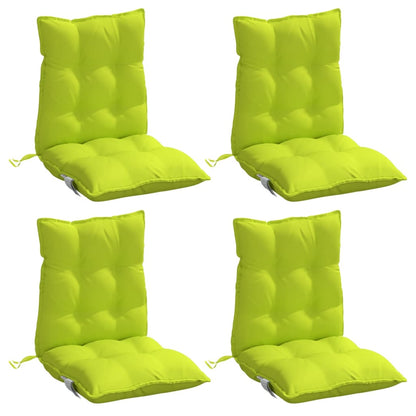 Cuscini Sedia Schienale Basso 4 pz Verde Chiaro Tessuto Oxford | homemem39