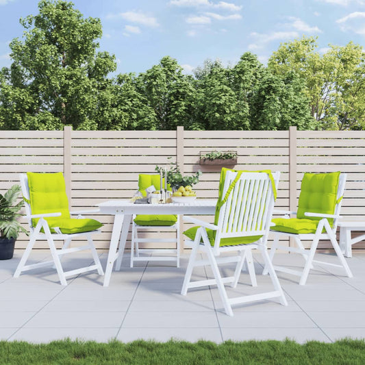 Cuscini Sedia Schienale Basso 4 pz Verde Chiaro Tessuto Oxford | homemem39