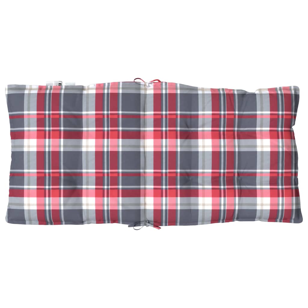 Cuscini Sedia Schienale Basso 4 pz Quadri Rosso Tessuto Oxford | homemem39