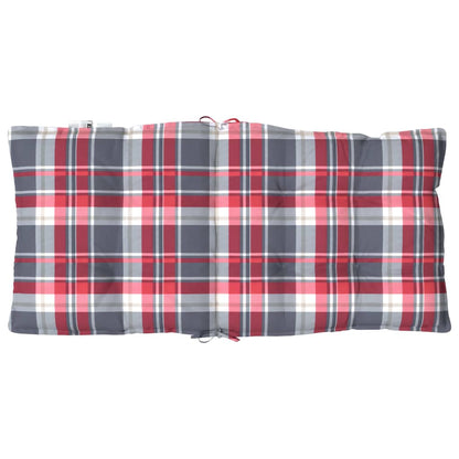 Cuscini Sedia Schienale Basso 4 pz Quadri Rosso Tessuto Oxford | homemem39