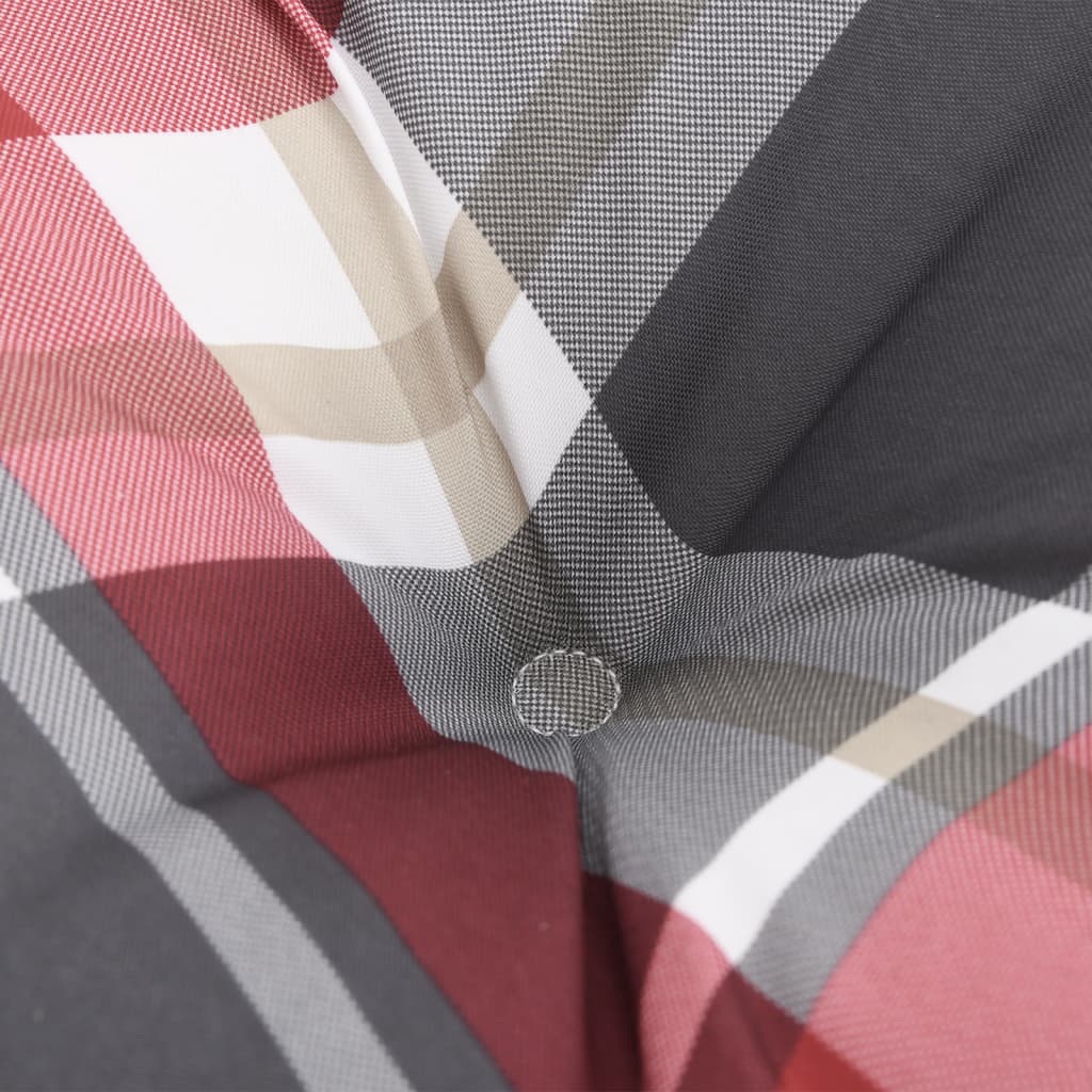 Cuscini Sedia Schienale Basso 6 pz Quadri Rosso Tessuto Oxford - homemem39