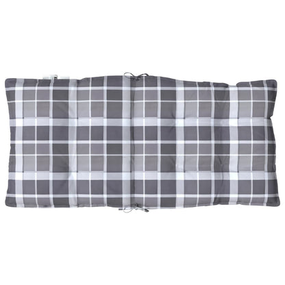 Cuscini Sedia Schienale Basso 2 pz Quadri Grigio Tessuto Oxford | homemem39