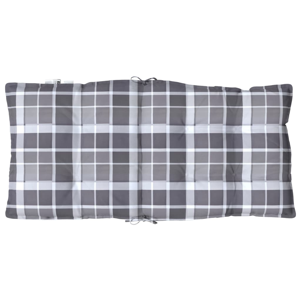 Cuscini Sedia Schienale Basso 6 pz Quadri Grigio Tessuto Oxford | homemem39