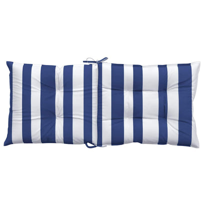 Cuscini Sedia Schienale Basso 2 pz a Righe Blu e Bianche Oxford | homemem39