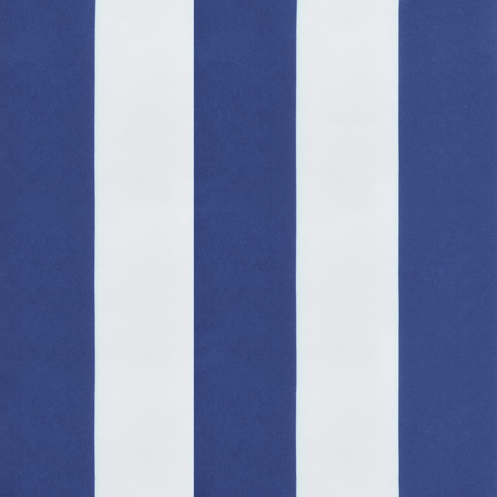 Cuscini Sedia Schienale Basso 2 pz a Righe Blu e Bianche Oxford | homemem39