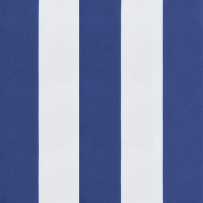 Cuscini Sedia Schienale Basso 2 pz a Righe Blu e Bianche Oxford | homemem39