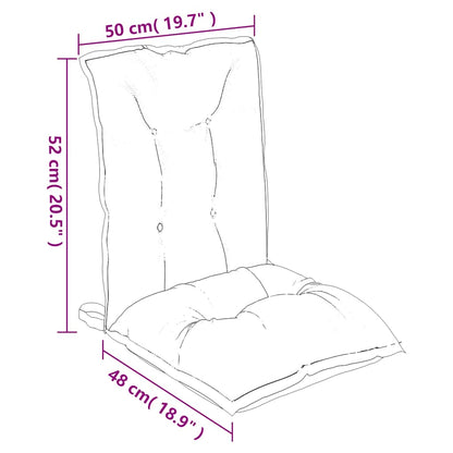 Cuscini Sedia Schienale Basso 2 pz a Righe Blu e Bianche Oxford | homemem39