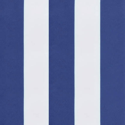 Cuscini Sedia Schienale Basso 4 pz a Righe Blu e Bianche Oxford | homemem39