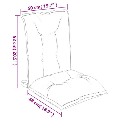 Cuscini Sedia Schienale Basso 4 pz a Righe Blu e Bianche Oxford | homemem39