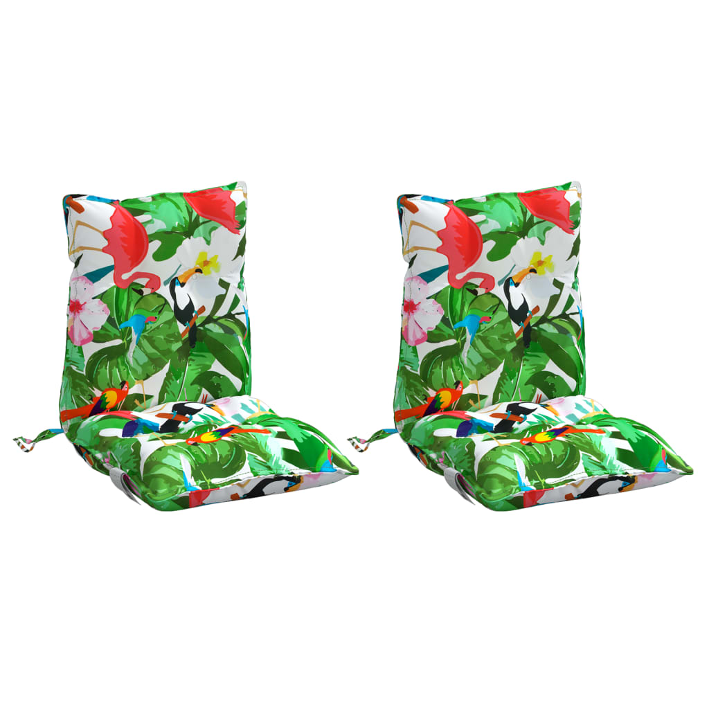 Cuscini Sedia Schienale Basso 2pz Multicolore in Tessuto Oxford | homemem39