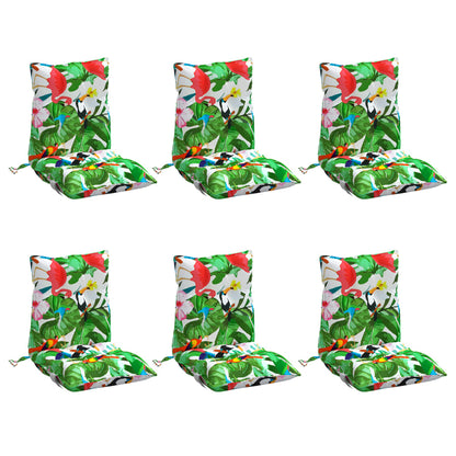 Cuscini Sedia Schienale Basso 6pz Multicolore in Tessuto Oxford | homemem39