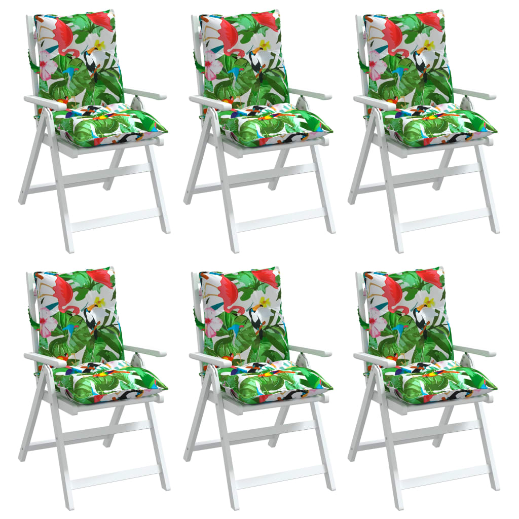 Cuscini Sedia Schienale Basso 6pz Multicolore in Tessuto Oxford | homemem39