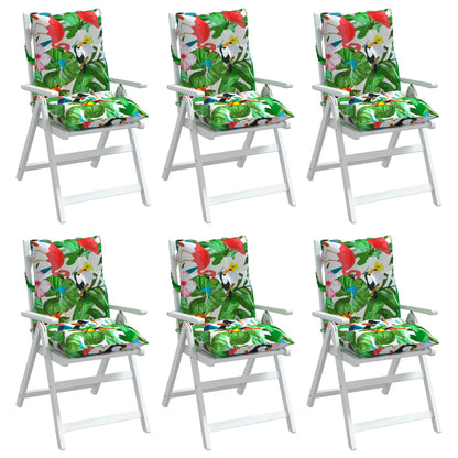 Cuscini Sedia Schienale Basso 6pz Multicolore in Tessuto Oxford | homemem39