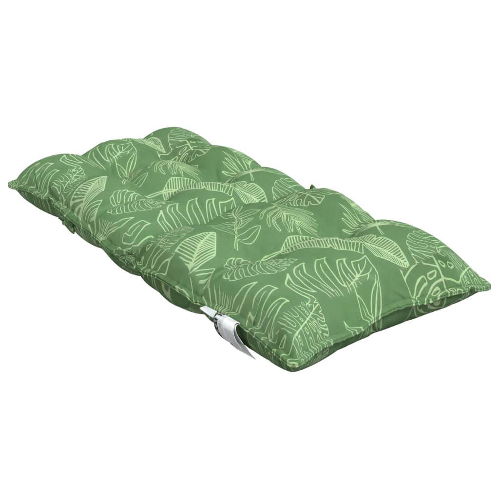 Cuscini Sedia Schienale Basso 4 pz Motivo Foglie Tessuto Oxford | homemem39