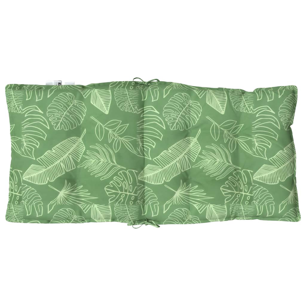 Cuscini Sedia Schienale Basso 4 pz Motivo Foglie Tessuto Oxford | homemem39