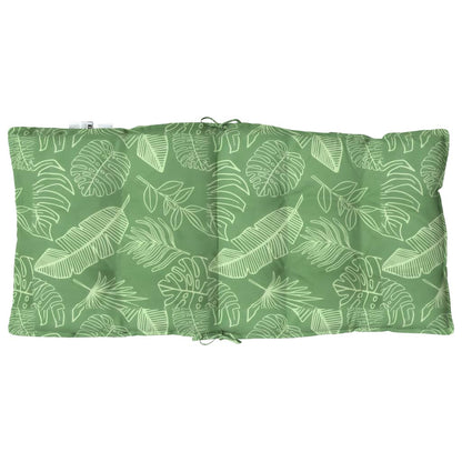 Cuscini Sedia Schienale Basso 4 pz Motivo Foglie Tessuto Oxford | homemem39