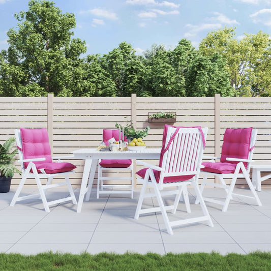 Cuscini per Sedia Schienale Basso 4 pz Rosa in Tessuto Oxford - homemem39