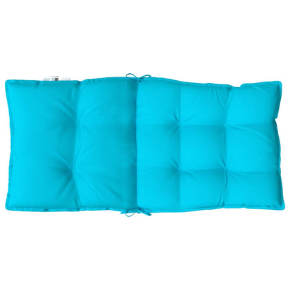 Cuscini Sedia Schienale Basso 4 pz Turchese in Tessuto Oxford | homemem39