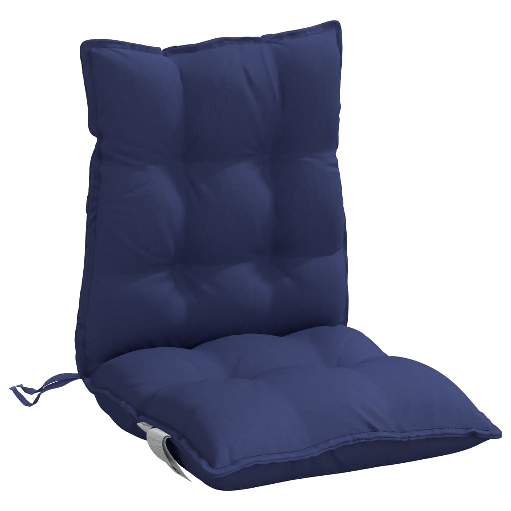 Cuscini Sedia Schienale Basso 4 pz Blu Marino in Tessuto Oxford | homemem39