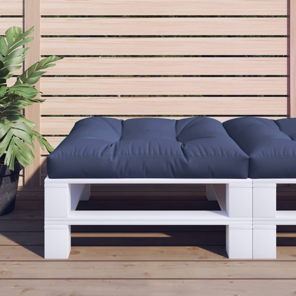 Cuscino per Pallet Blu Marino 80x80x12 cm in Tessuto | homemem39