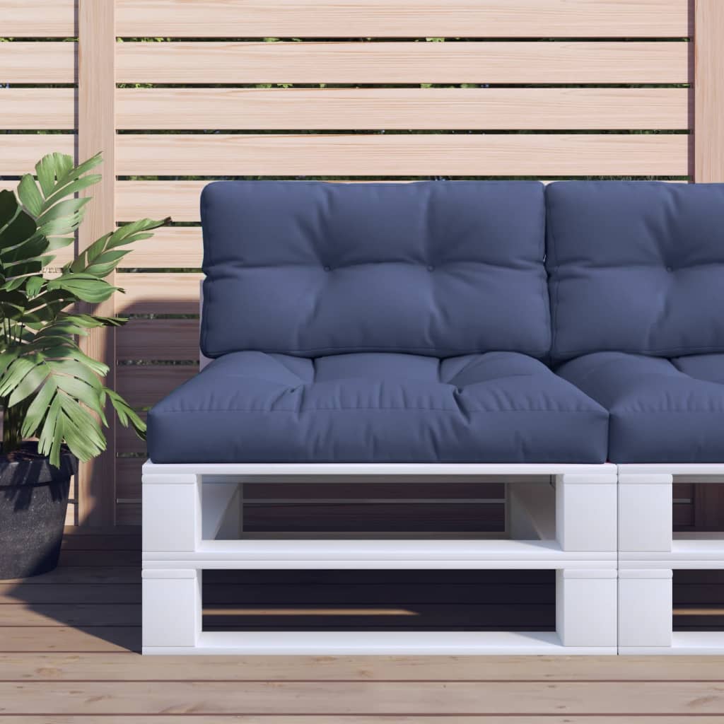 Cuscino per Pallet Blu Marino 120x40x12 cm in Tessuto | homemem39