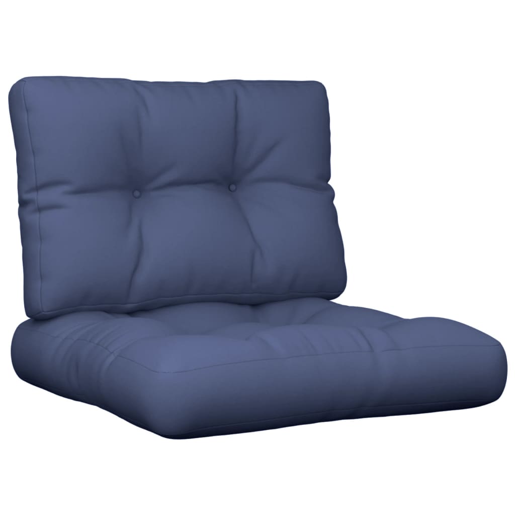 Set Cuscini per Pallet Blu Marino 60x40x12 cm in Tessuto | homemem39