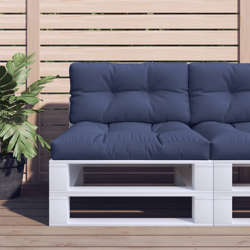 Set Cuscini per Pallet Blu Marino 70x40x12 cm in Tessuto | homemem39