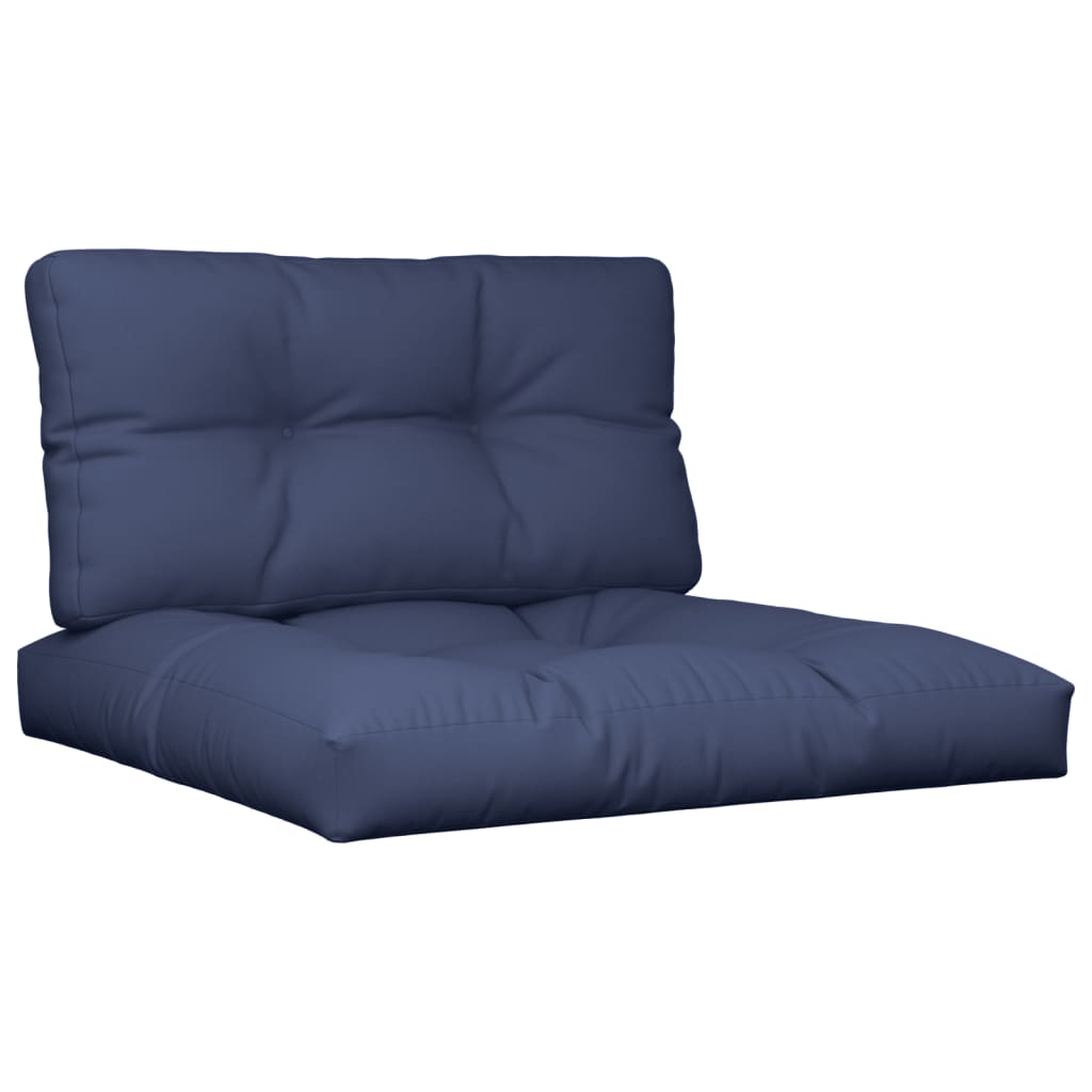 Cuscini per Pallet 2 pz Blu Marino in Tessuto | homemem39