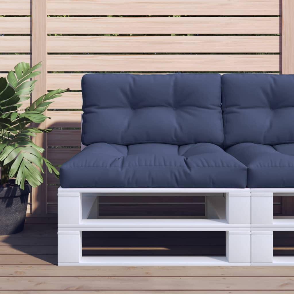Cuscini per Pallet 2 pz Blu Marino in Tessuto | homemem39