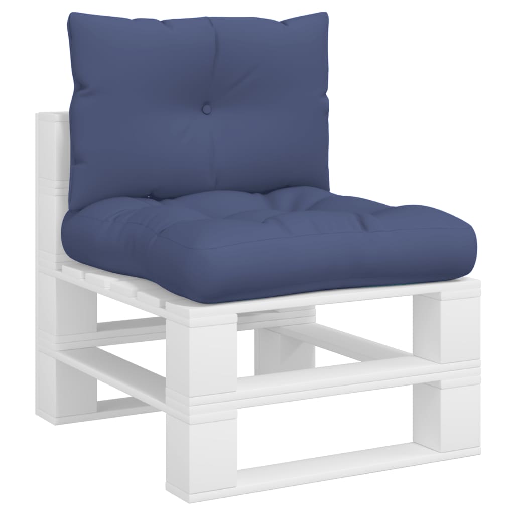 Set Cuscini per Pallet Blu Marino 60x38x13 cm in Tessuto | homemem39