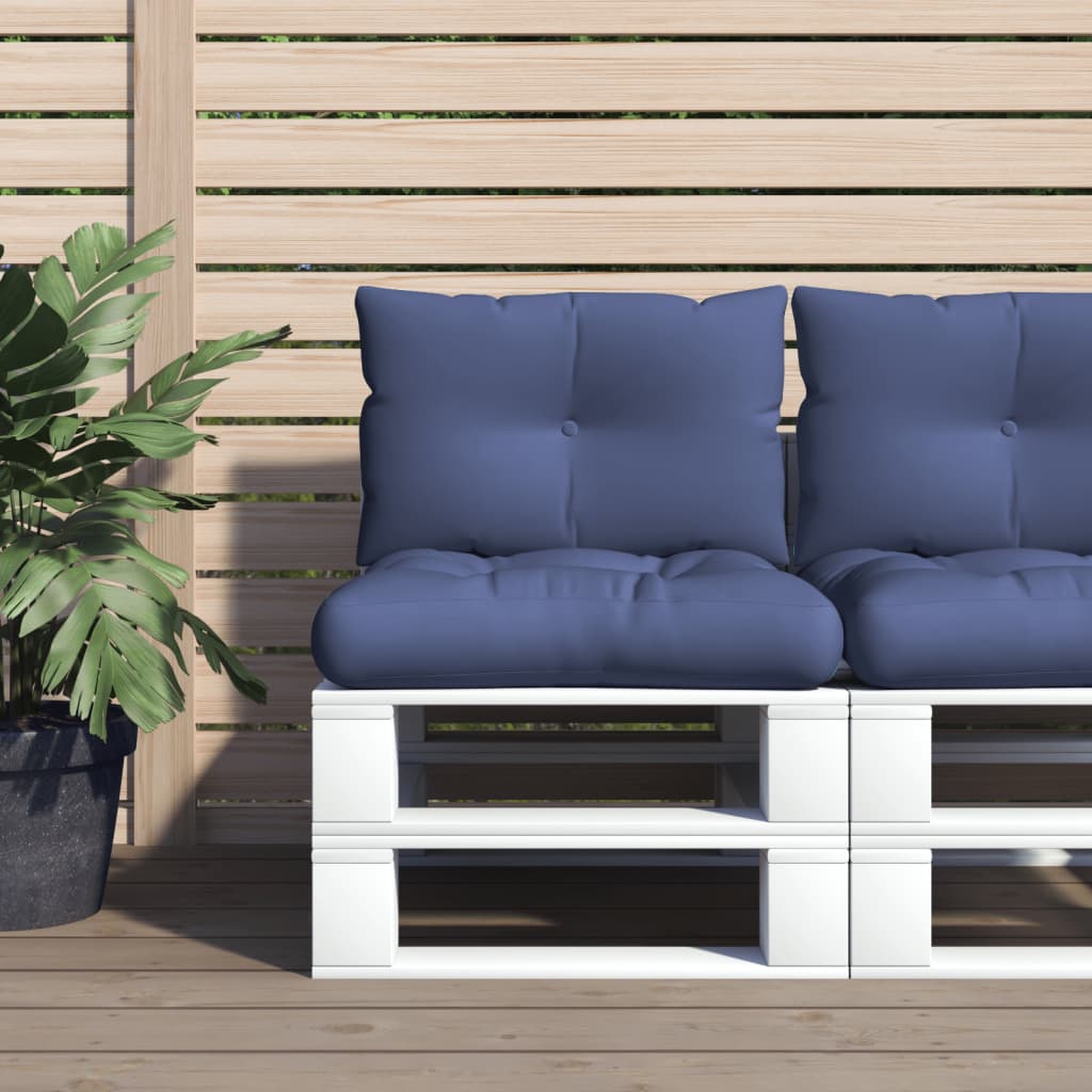 Set Cuscini per Pallet Blu Marino 60x38x13 cm in Tessuto | homemem39