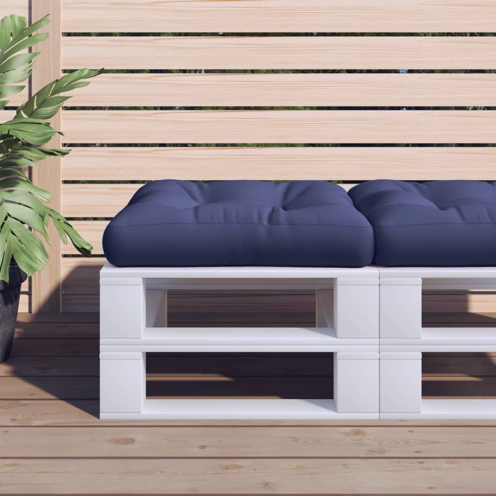 Cuscino per Pallet Blu Marino 58x58x10 cm in Tessuto Oxford | homemem39