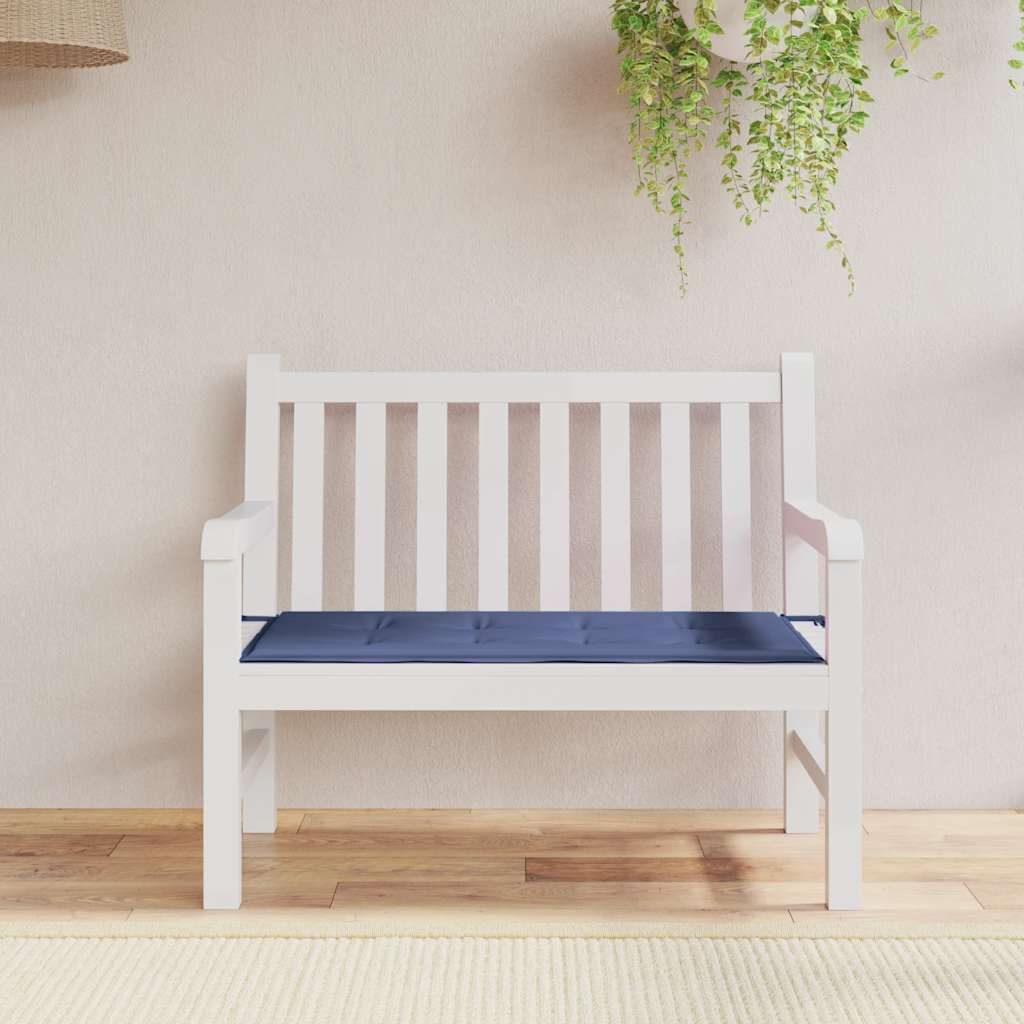 Cuscino Panca da Giardino Blu Marino 120x50x3 cm Tessuto Oxford | homemem39