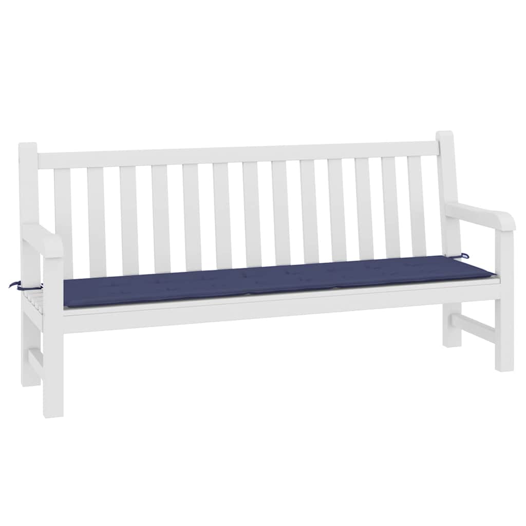Cuscino Panca da Giardino Blu Marino 200x50x3 cm Tessuto Oxford | homemem39