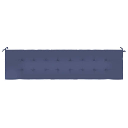 Cuscino Panca da Giardino Blu Marino 200x50x3 cm Tessuto Oxford
