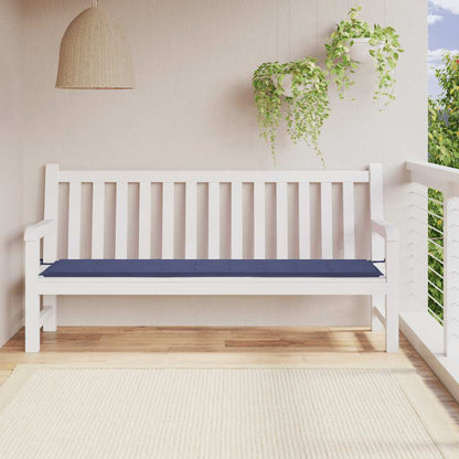 Cuscino Panca da Giardino Blu Marino 200x50x3 cm Tessuto Oxford | homemem39