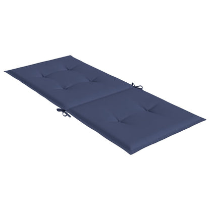 Cuscini Sedia Schienale Alto 2 pz Blu Marino in Tessuto | homemem39